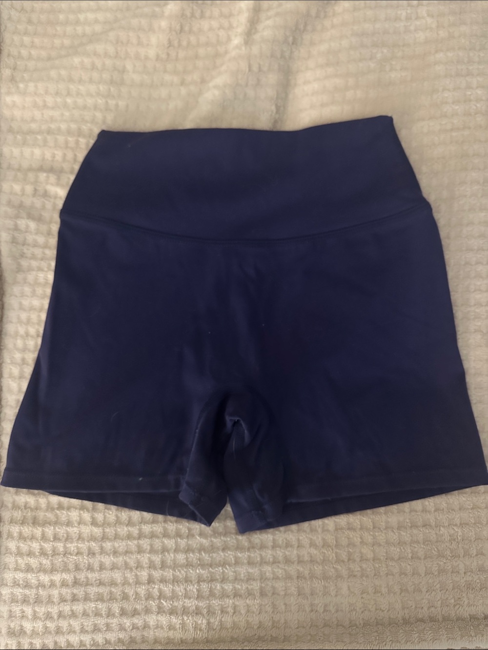 High-Rise Navy Bike Shorts for Women